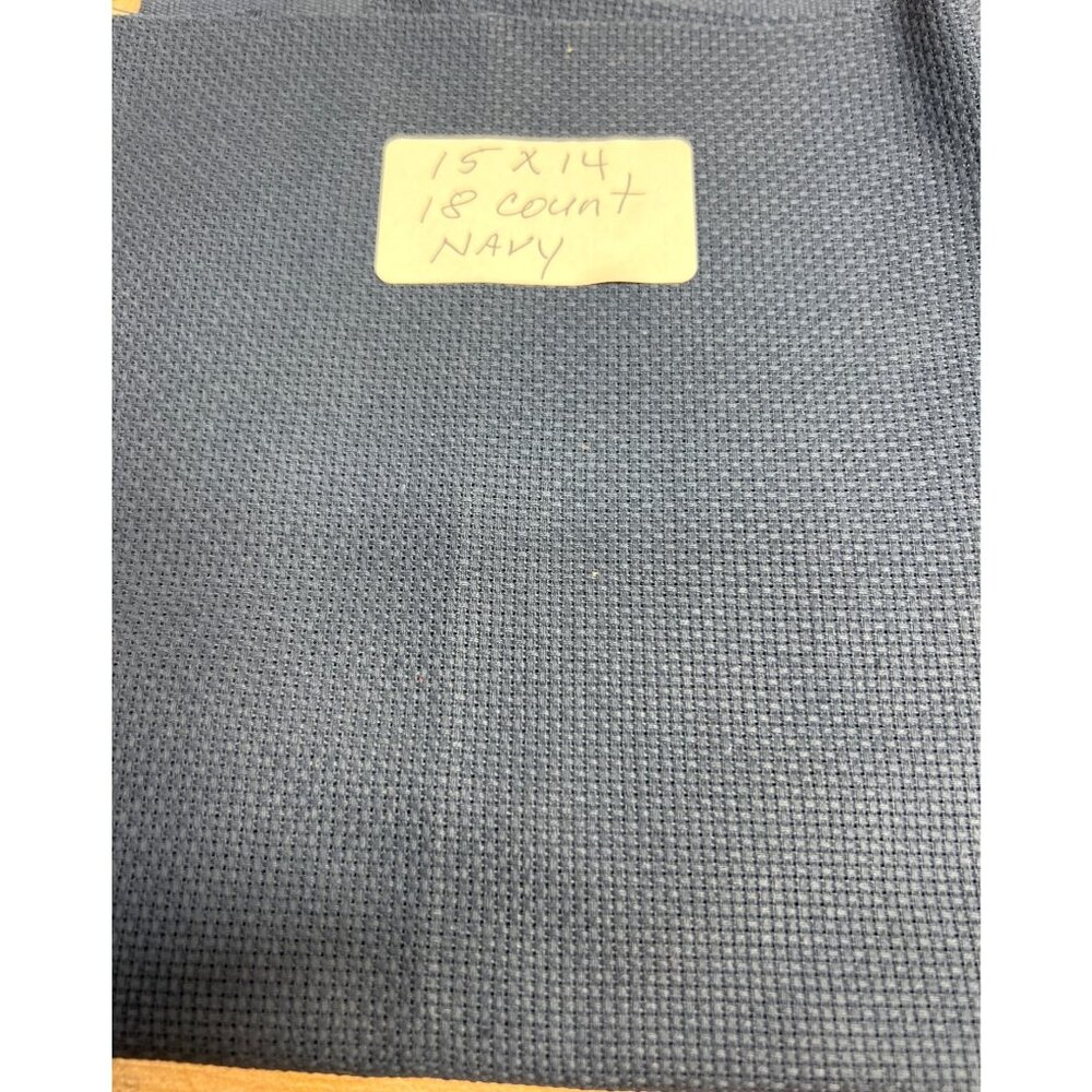 Navy Blue 15 X 14 Aida Cloth 18 Count Cross Stitch Fabric